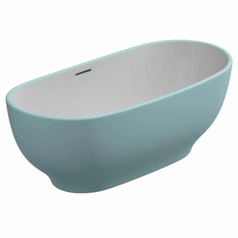Schneller Versand Casa Padrino Freestanding Luxury Acrylic Bathtub Turquoise / White 170 cm - Made in Italy