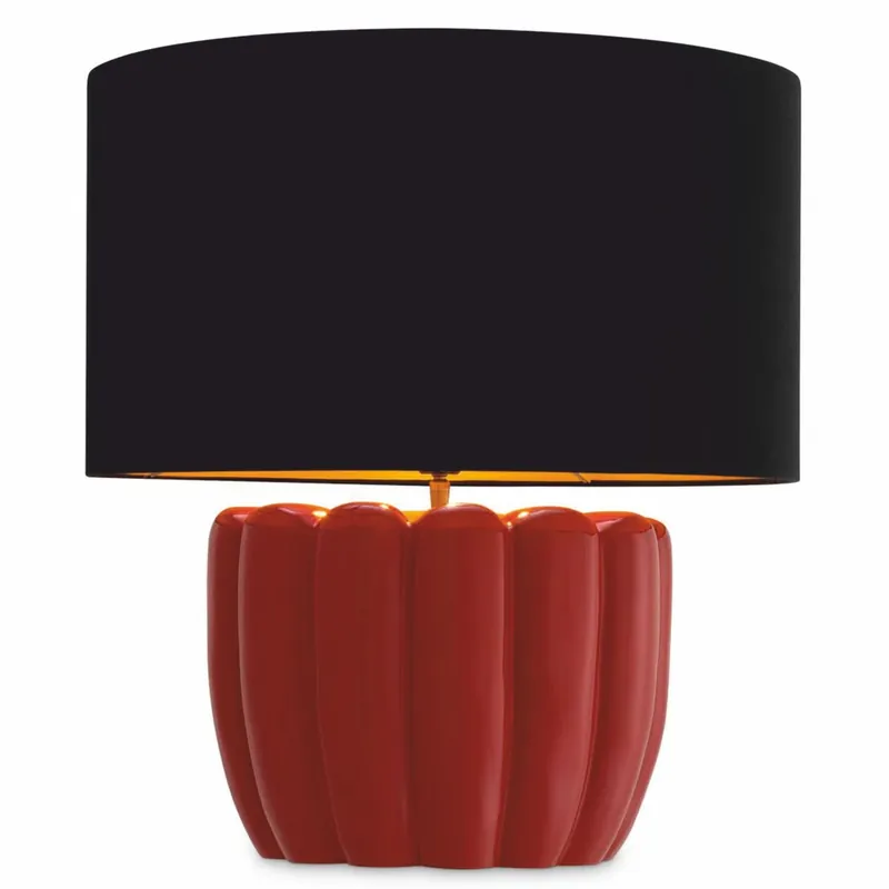 Meistverkauft Casa Padrino Luxury Table Lamp Red / Black H. 59.5 cm - Luxury Quality