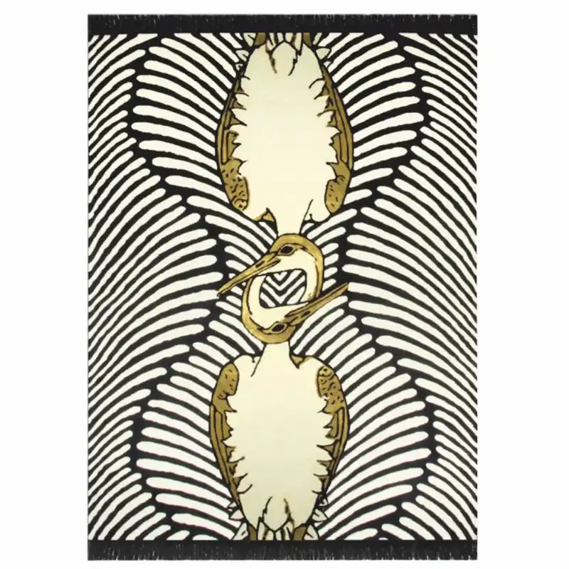 Casa Padrino Luxury Carpet Stork Cream / Beige / White / Black - Various Sizes Schneller Versand
