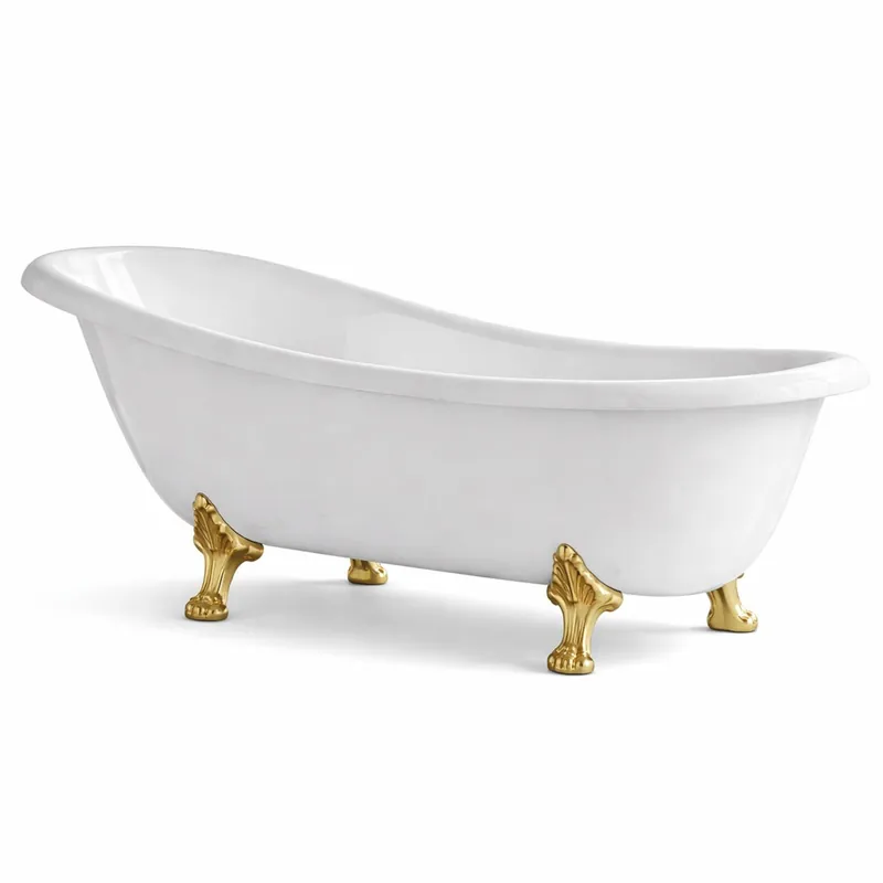 Casa Padrino Luxury Art Nouveau Bathtub White / Gold 170 cm - Made in Italy Angebot
