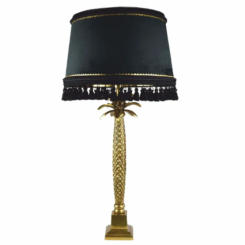 Casa Padrino Luxury Palm Tree Floor Lamp Gold / Black H. 83 cm - Luxury Lighting Sonderangebot