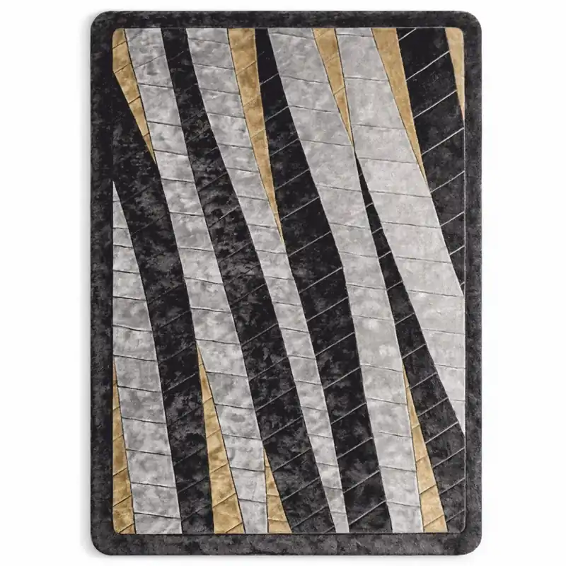 Casa Padrino Luxury Carpet Gray / Beige - Rectangular Wool Carpet - Various Sizes Direkt Vom Hersteller