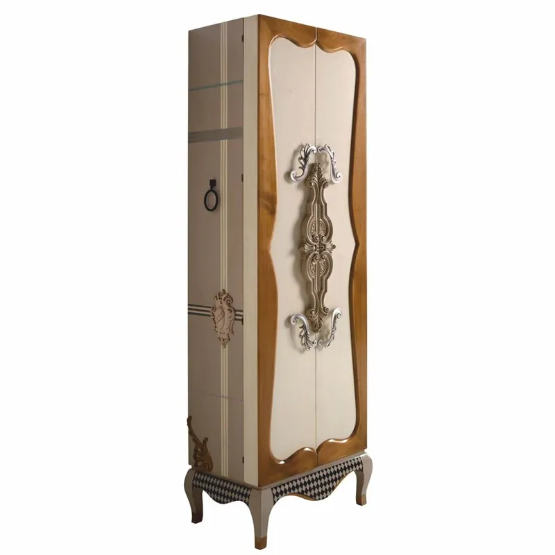 Sichere Zahlung Casa Padrino Luxury Baroque Jewelry Cabinet Cream / Multicolor H. 170 cm - Baroque Style Furniture