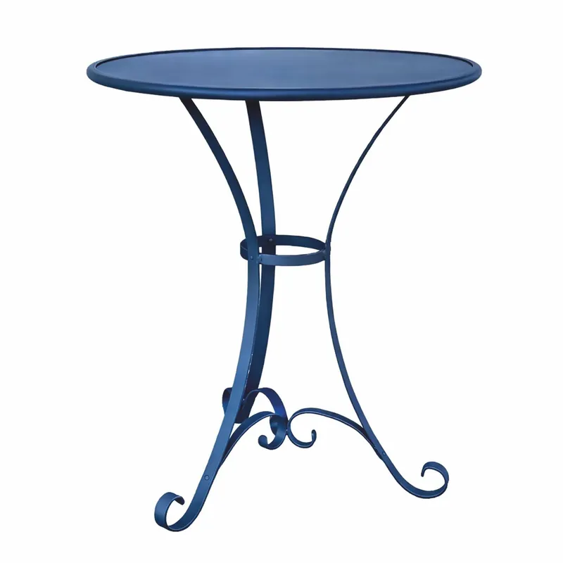 Casa Padrino Art Nouveau garden table blue Ø 60 x H. 70 cm - Nostalgic garden furniture Letzte Chance