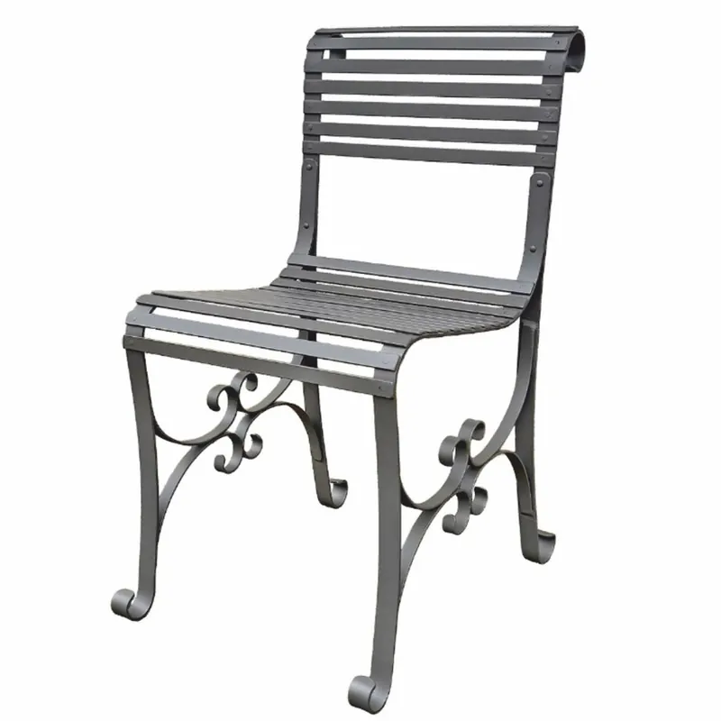 Highlight Casa Padrino Art Nouveau Wrought Iron Garden Chair Gray - Garden & Patio Furniture