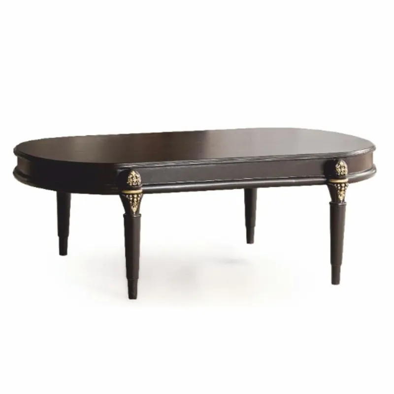 Casa Padrino Luxury Baroque Coffee Table Dark Brown / Gold 128 cm - Baroque Furniture Günstig