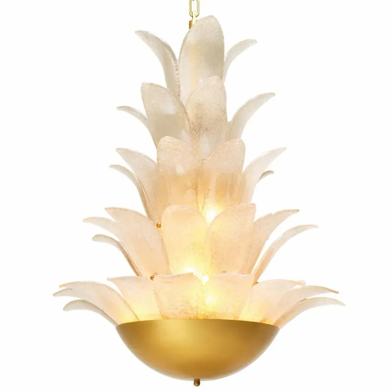 Casa Padrino Luxury Chandelier Antique Brass / Light Gray H. 75.5 cm - Luxury Quality Wochenendangebot