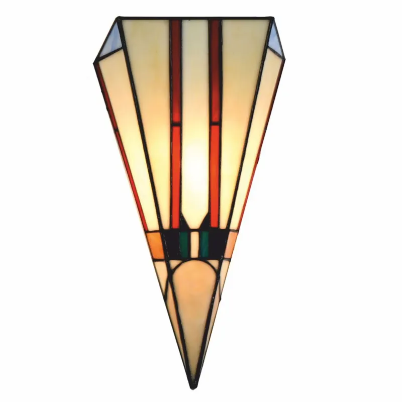 Casa Padrino Art Deco Tiffany Wall Lamp Multicolor H. 38 cm - Tiffany Lighting Abverkauf