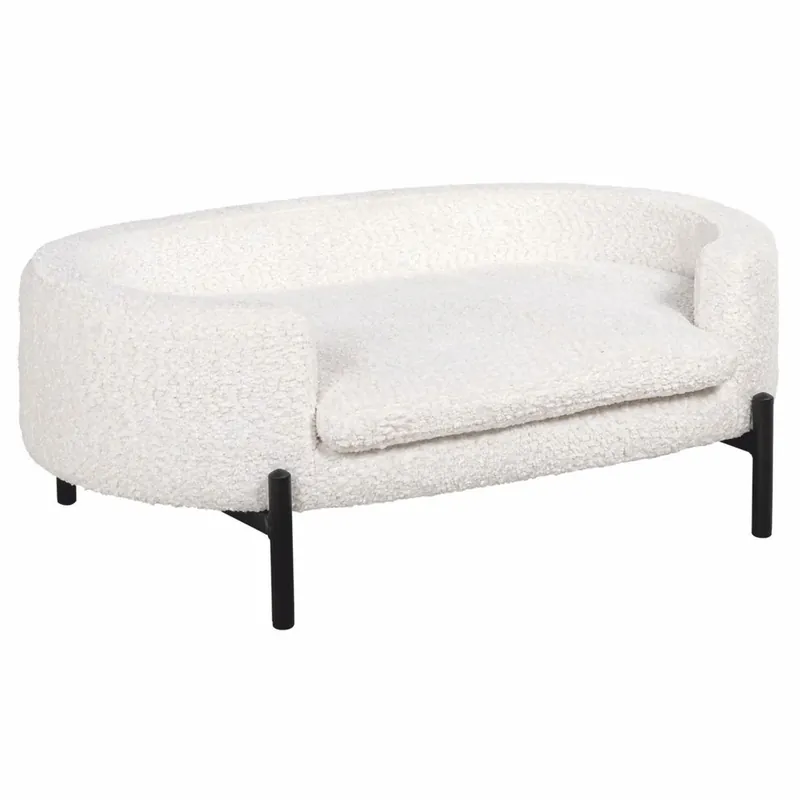 Abverkauf Casa Padrino Luxury Dog Bed White / Black 84 cm - Luxury Dog Furniture