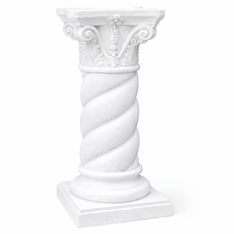 Casa Padrino baroque garden decoration column white H. 70 cm - Baroque style garden decoration Solange Der Vorrat Reicht