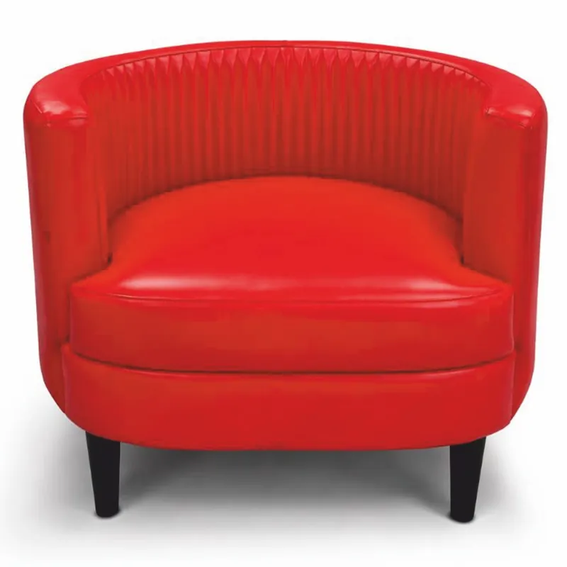 Online Kaufen Casa Padrino Luxury Leather Armchair Red / Black - Living Room Genuine Leather Furniture