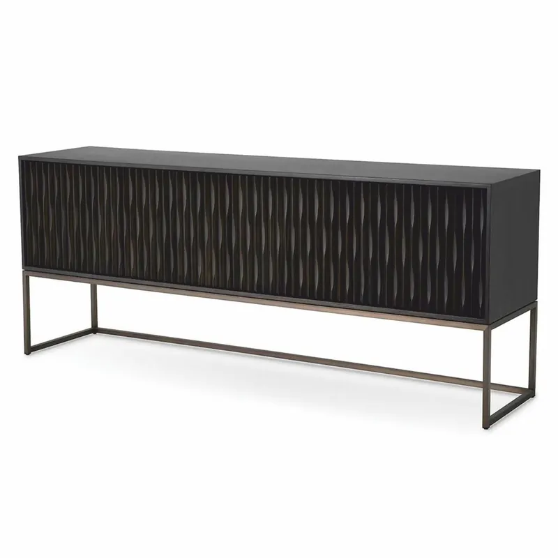 Casa Padrino Luxury Sideboard Black-Gray / Bronze 200 cm - Luxury Furniture Super-Preis