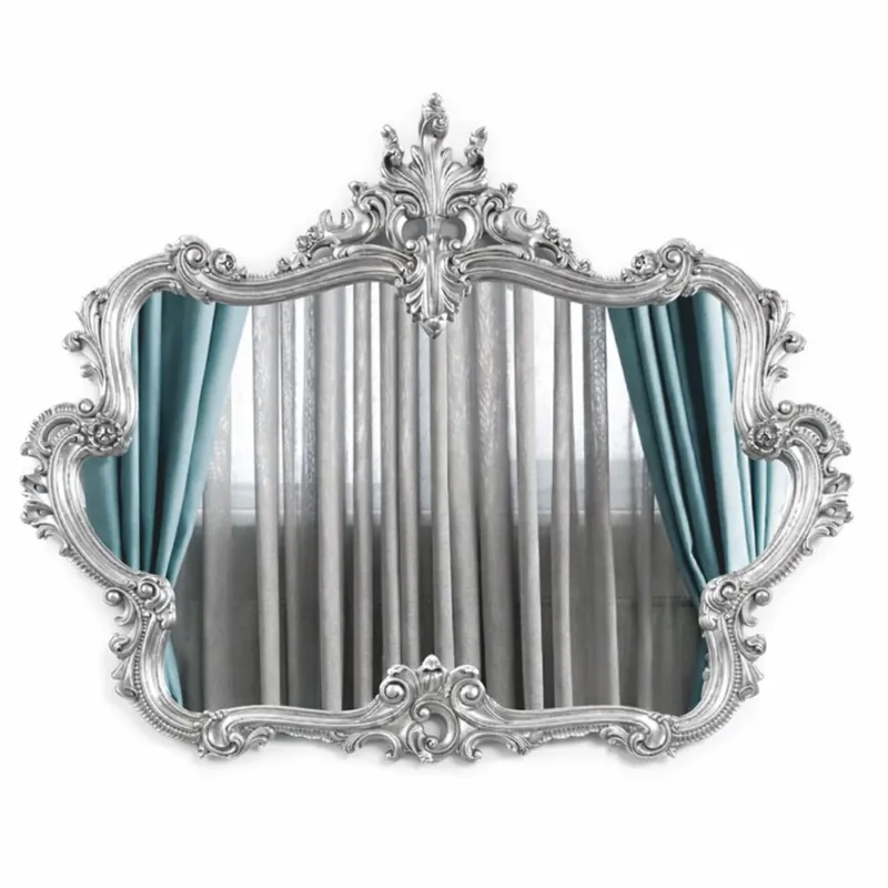 Billig Casa Padrino luxury baroque mirror silver 133 cm - Baroque style wall mirror - Made in Italy