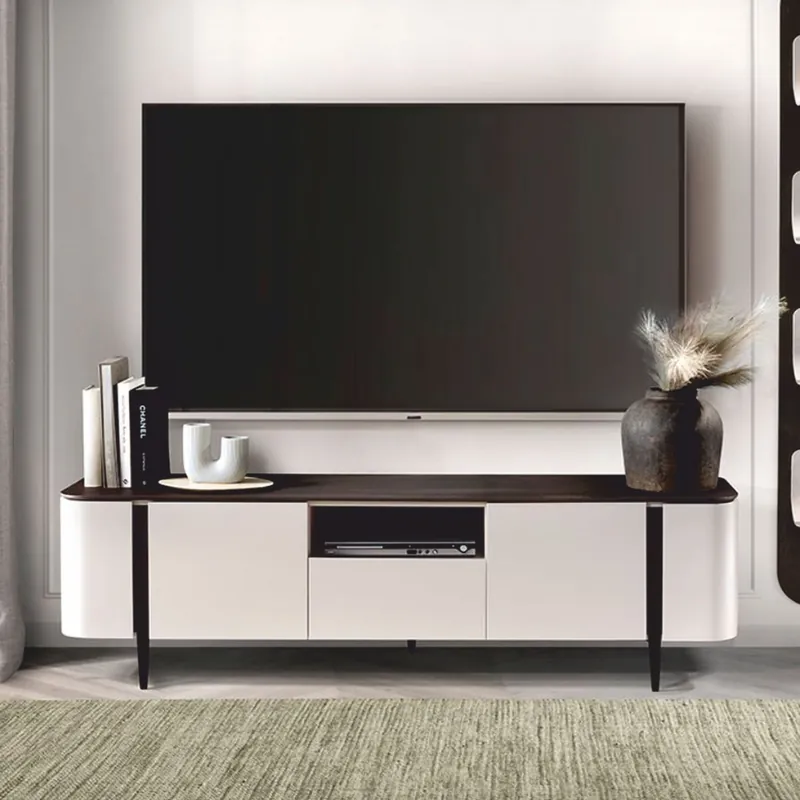 Casa Padrino Luxury TV Cabinet White / Dark Brown 175.2 cm - Living Room Furniture Top-Angebot