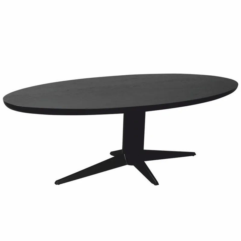 Angebot Casa Padrino Luxury Dining Table Black 230 cm - Oval Kitchen Table - Dining Room Furniture