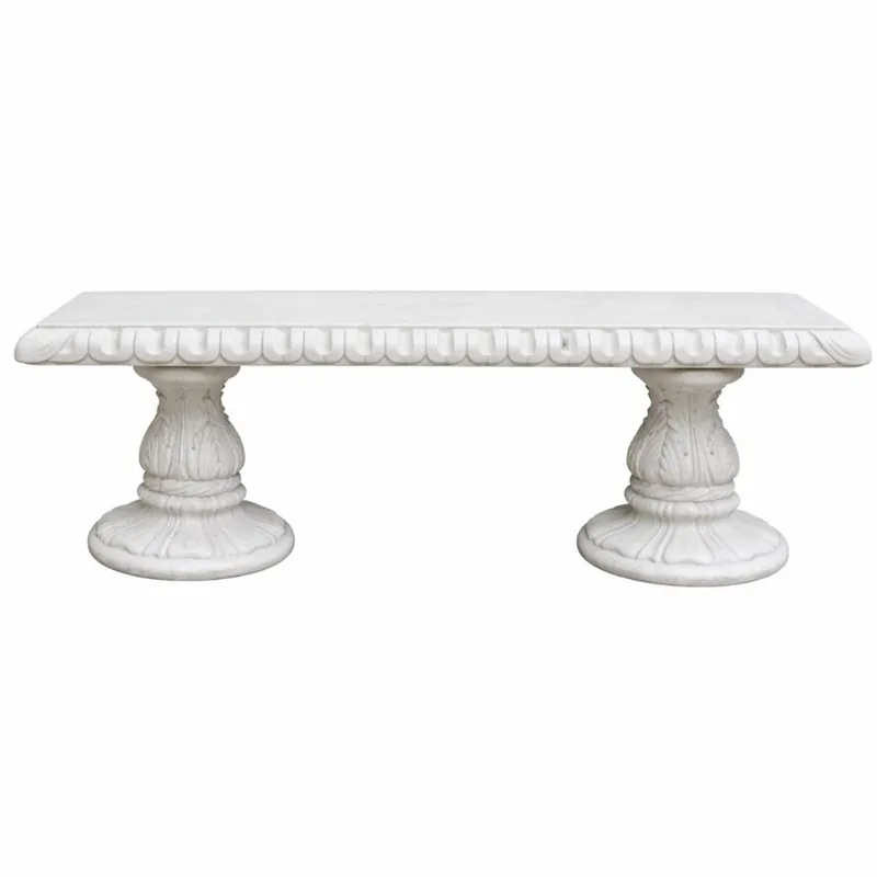 Heißes Angebot Casa Padrino Art Nouveau Garden Bench White 140 cm - Garden & Patio Furniture