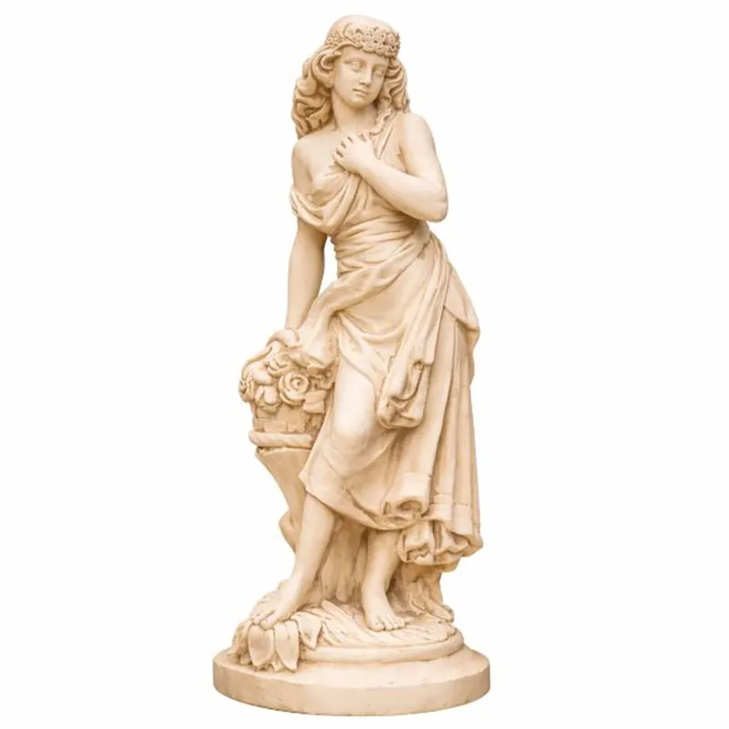 Casa Padrino Art Nouveau Garden Sculpture Lady Beige H. 132 cm - Garden Decor Accessories Schnäppchen