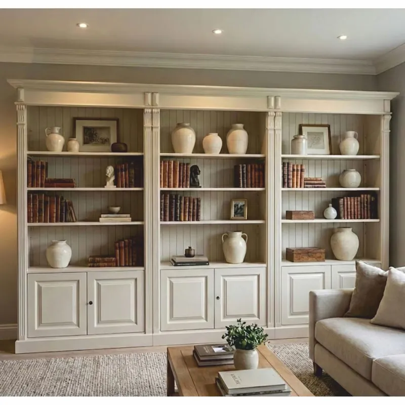 Casa Padrino country style solid wood bookcase light gray 223 x 51 x H. 228 cm Bestseller