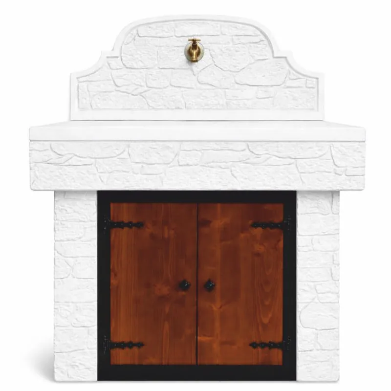 Direktkauf Casa Padrino Art Nouveau Garden Sink White H. 127 cm - Garden Accessories