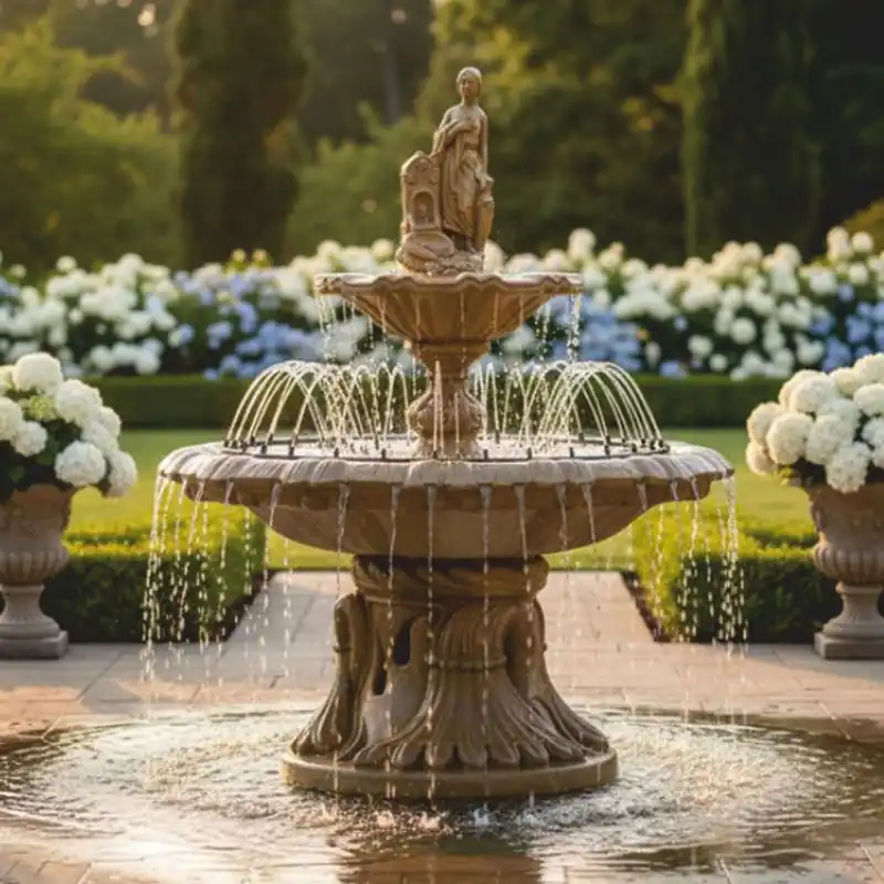 Super-Preis Casa Padrino baroque fountain brown Ø 145 x H. 215 cm - Magnificent garden fountain