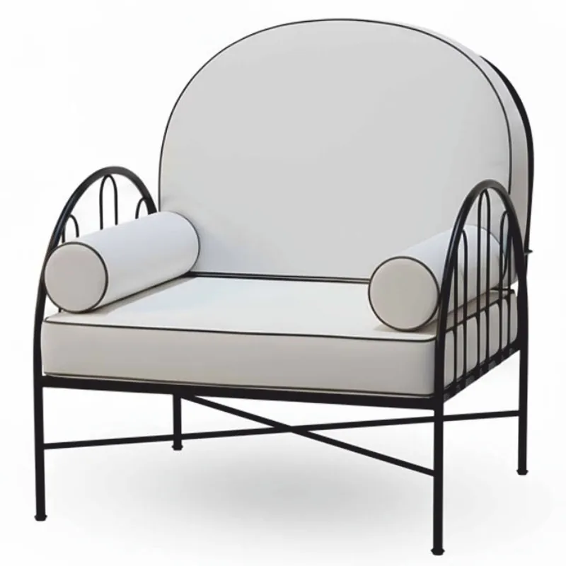 Top-Preis Casa Padrino Luxury Wrought Iron Armchair Gray / Black - Hotel & Garden Armchair