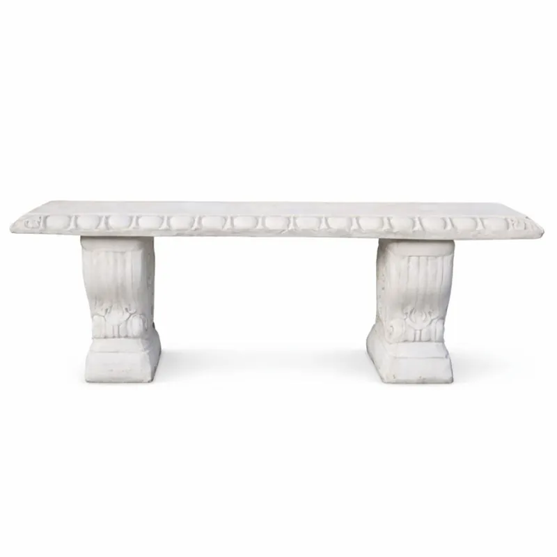 Schneller Versand Casa Padrino Baroque Garden Bench White 125 cm - Garden & Patio Furniture