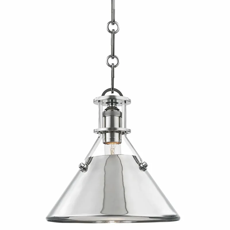 Mega-Angebot Casa Padrino Industrial Style Metal Pendant Light Silver Ø 24 x H. 23.5 cm