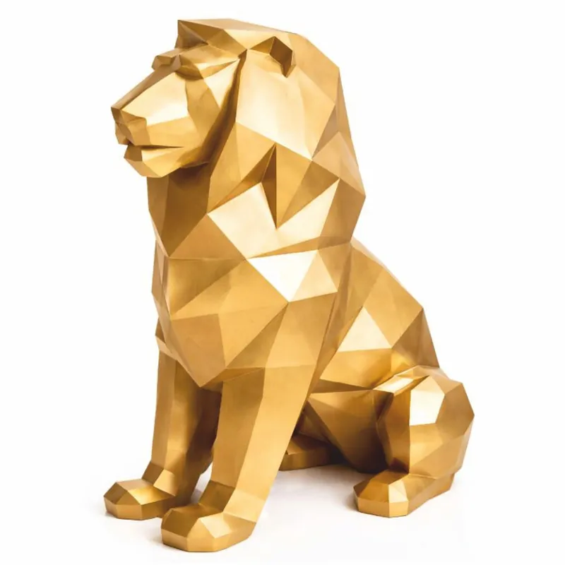 Casa Padrino XXL Decorative Sculpture Lion Gold H. 135 cm - Abstract Garden Figure Abverkauf