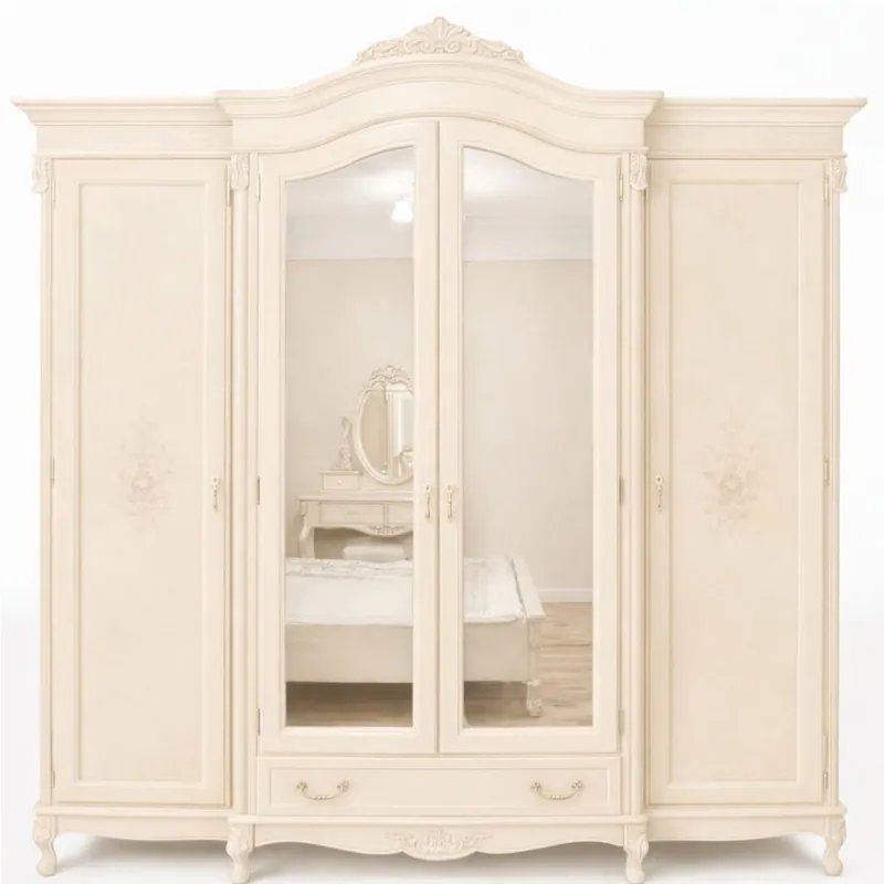 Casa Padrino Luxury Baroque Bedroom Cabinet Cream 248.5 cm - Baroque Bedroom Furniture Angebot
