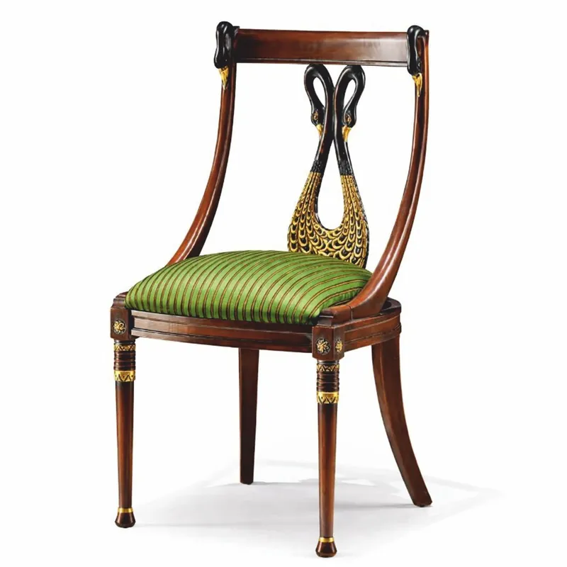 Knallerangebot Casa Padrino Luxury Baroque Dining Room Chair Green / Brown H. 98 cm - Made in Italy