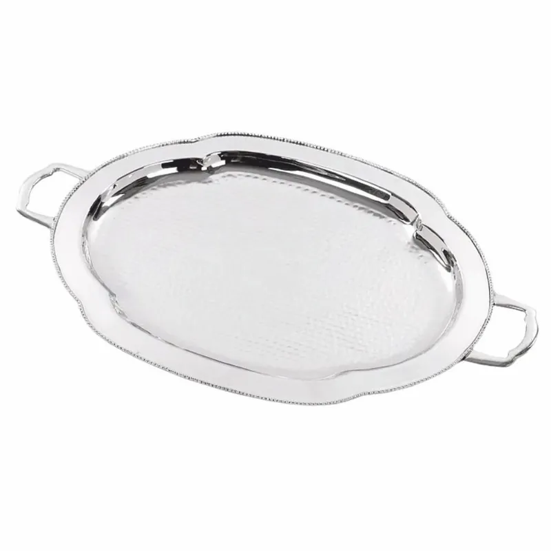 Casa Padrino Metal Serving Tray Silver 61 cm - Catering Accessories Garantierte Lieferung