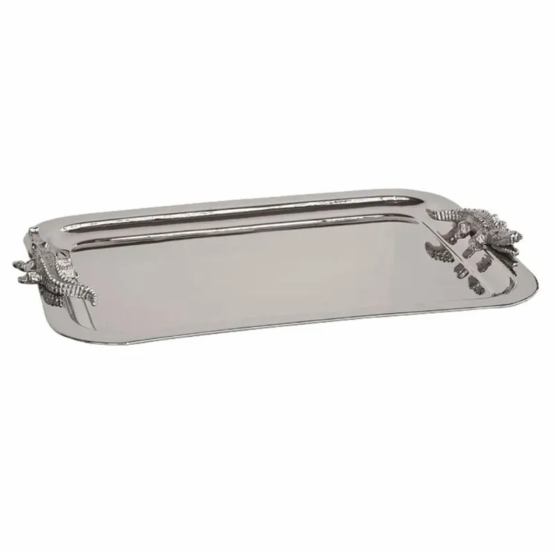 Casa Padrino Metal Serving Tray Silver 57 cm - Catering Accessories Expressversand