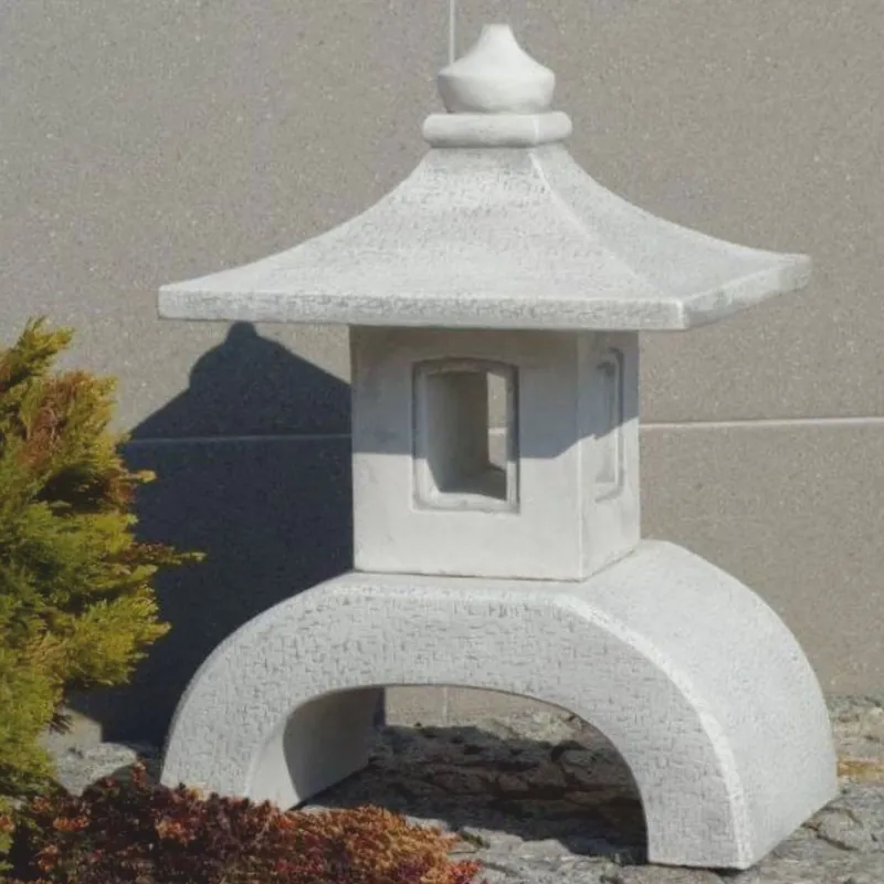 Casa Padrino Japanese Style Garden Light Pagoda White H. 53 cm - Garden Lighting Neue Ware
