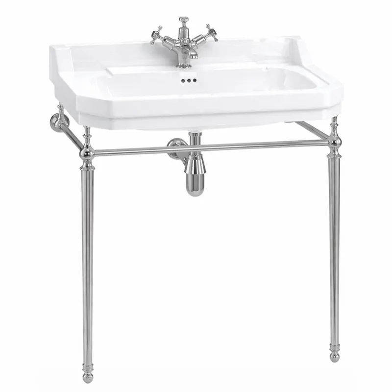 Rabatt Casa Padrino Luxury Art Nouveau Vanity White / Silver 80 x 51 x H. 90 cm - Bathroom Furniture
