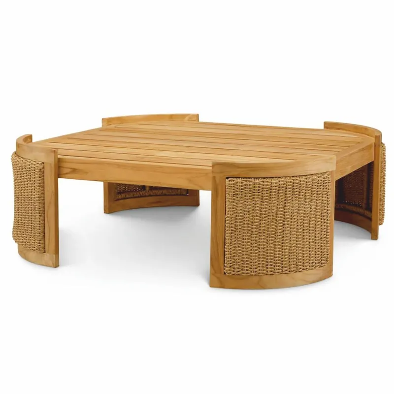 Preiswert Casa Padrino Luxury Garden Table Natural 100 cm - Outdoor Garden Coffee Table
