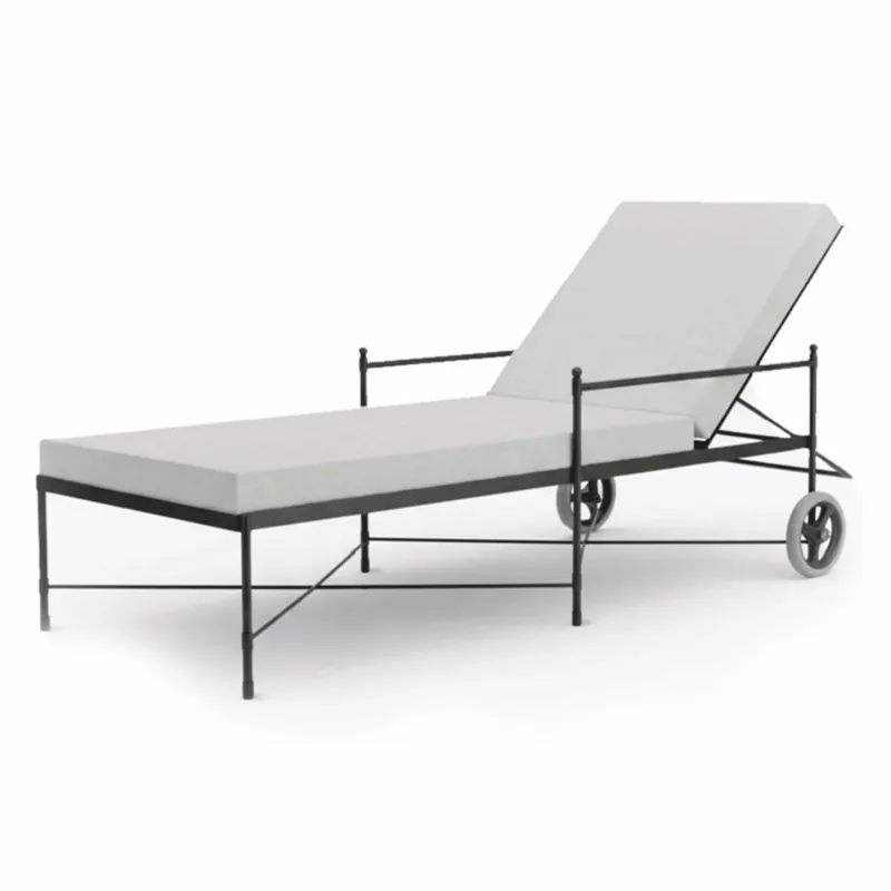 Knallerangebot Casa Padrino Luxury Garden Lounger Black / Gray 190 cm - Hotel & Garden Furniture