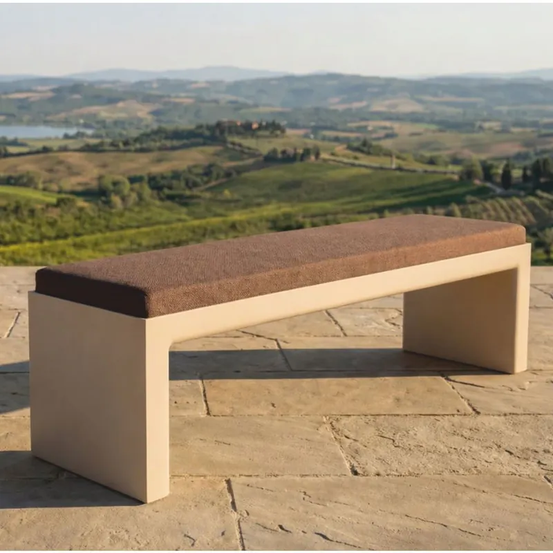 Casa Padrino luxury garden bench brown / matte beige 180 cm - Outdoor bench Aktuell