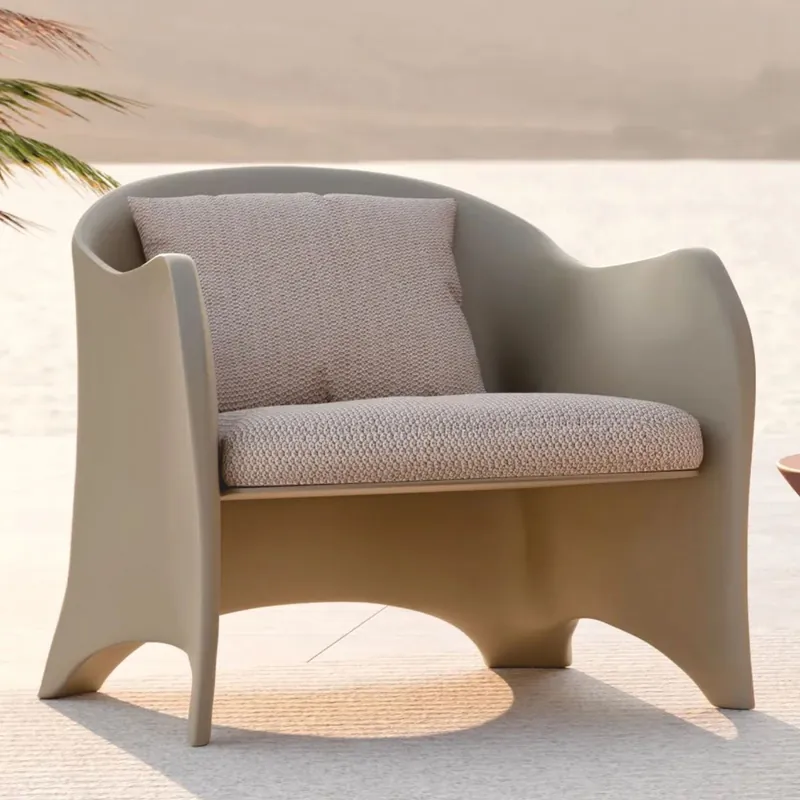 Casa Padrino Luxury Garden Armchair Matte Gray / Gray - Hotel & Garden Furniture Ausverkauf