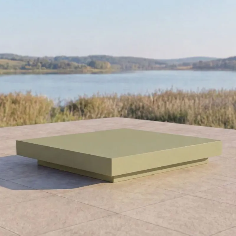 Casa Padrino Luxury Garden Table Matte Green 150 cm - Square Garden Coffee Table Preis Gesenkt