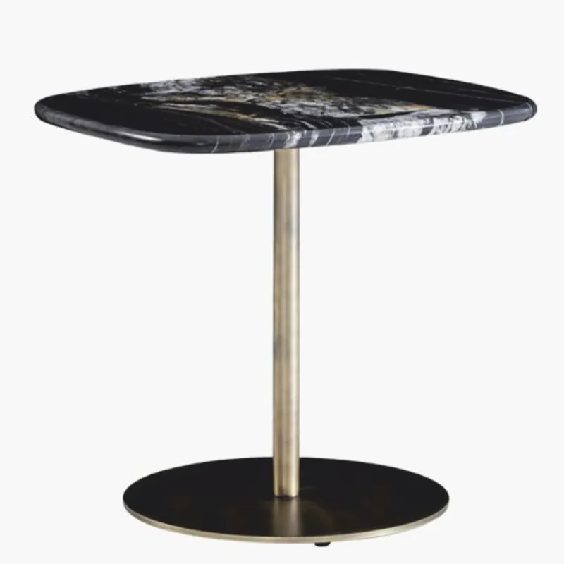 Mega-Angebot Casa Padrino Luxury Side Table with Marble Top Black / Brass H. 55 cm