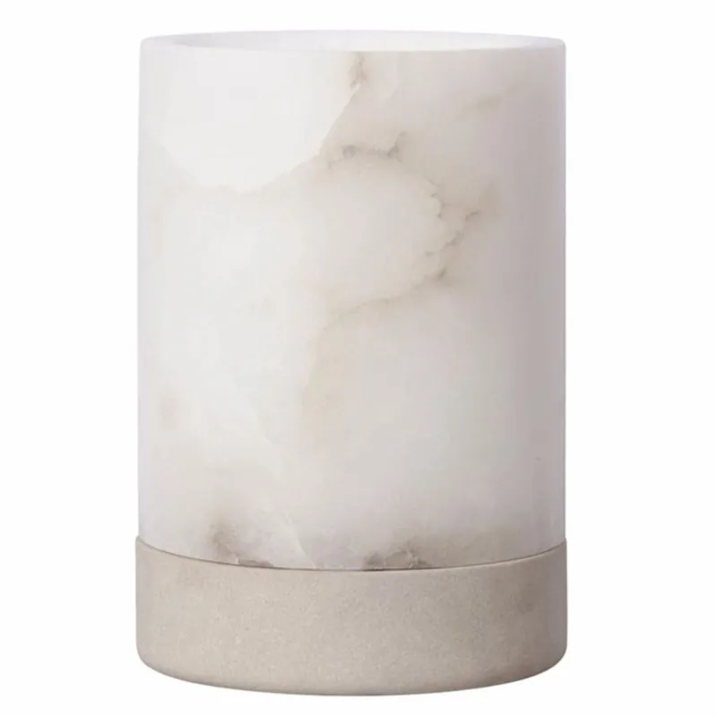 Casa Padrino Luxury Candlestick Alabaster / Gray H. 28 cm - Luxury Accessories Billig