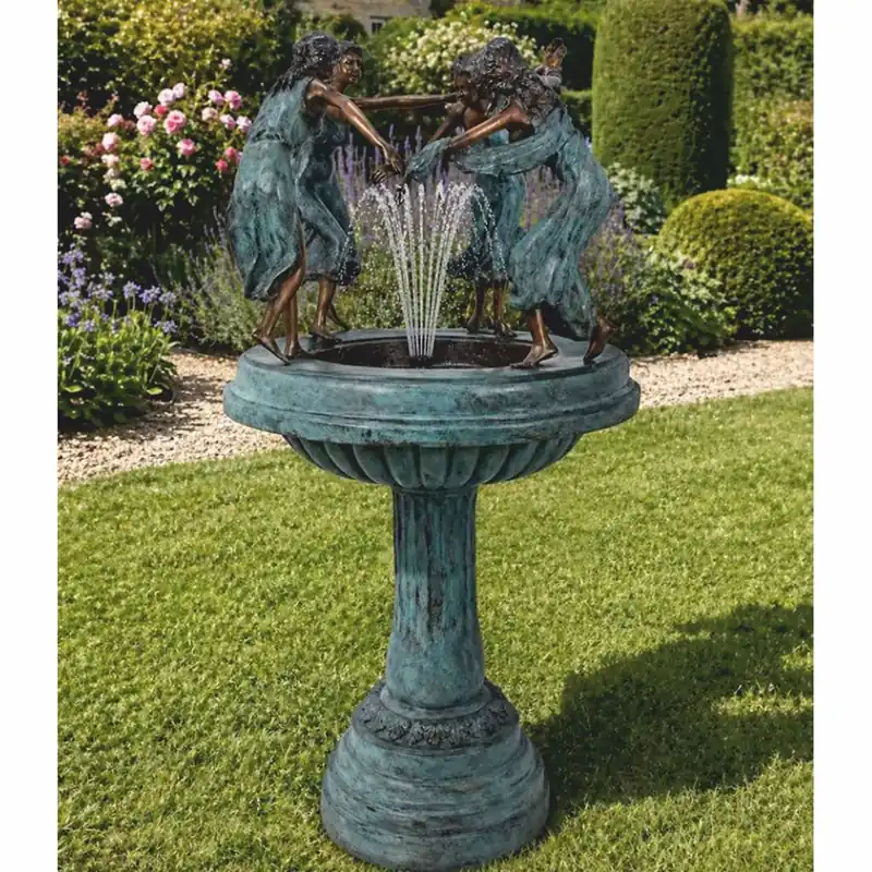Casa Padrino Art Nouveau Bronze Fountain 4 Women H. 130 cm - Garden Decor Meistverkauft