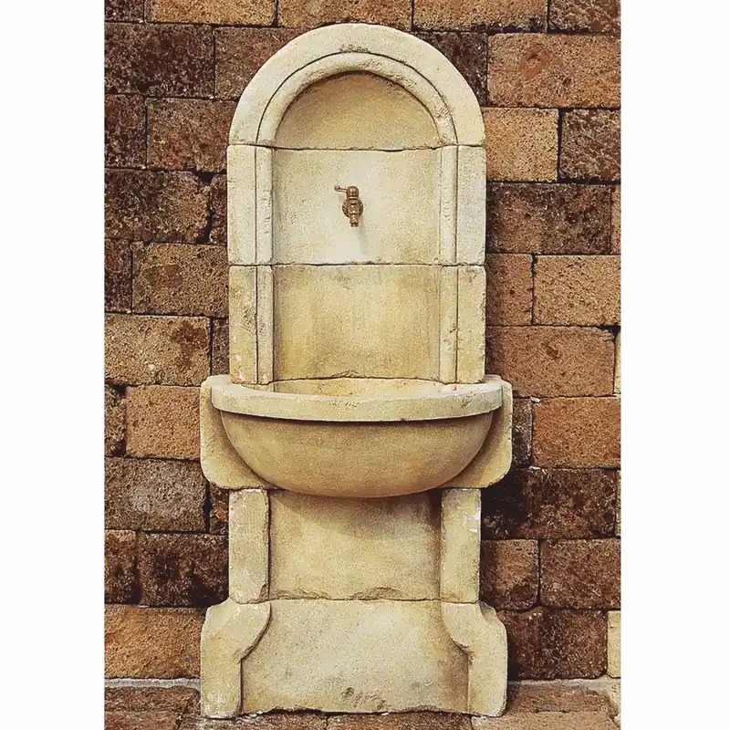 Casa Padrino Art Nouveau Wall Fountain Sand H. 170 cm - Made in Italy Must-Have
