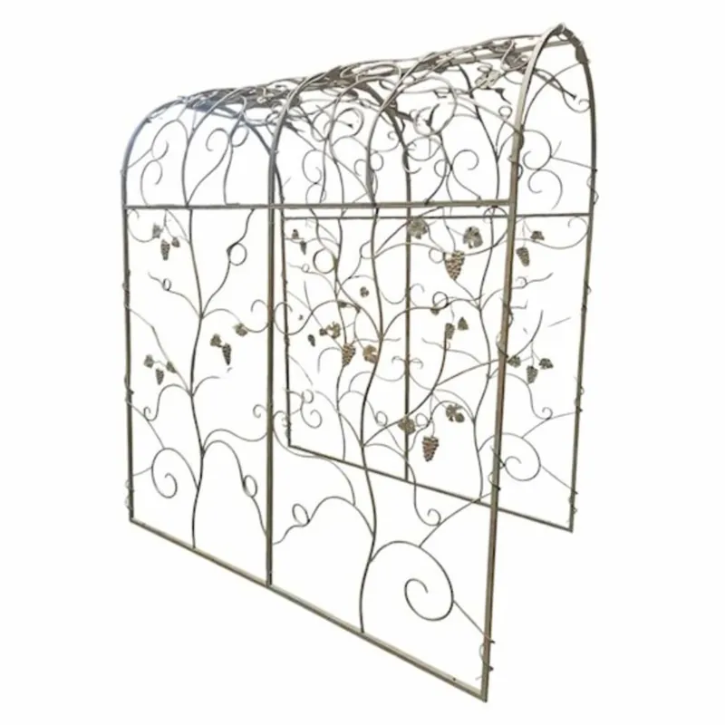 Nur Für Kurze Zeit Casa Padrino Art Nouveau Metal Rose Arch Gray 204 x H. 230 cm - Garden Décor