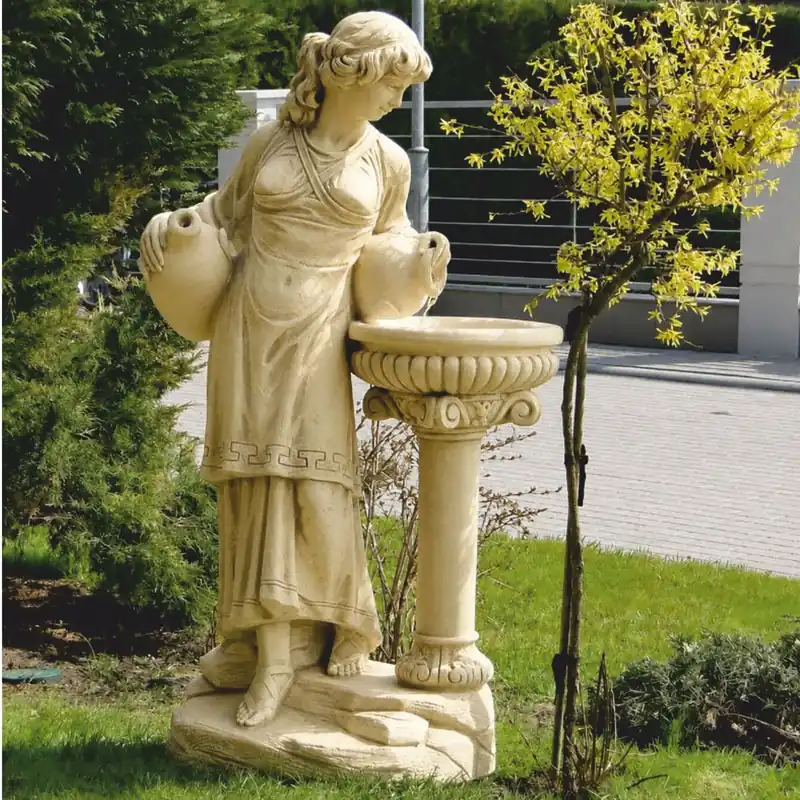 Casa Padrino Art Nouveau gargoyle sculpture woman with pitchers and fountain sand H. 140 cm Geprüft