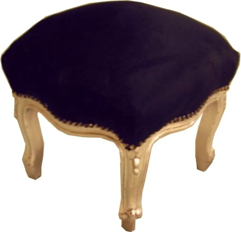 Solange Der Vorrat Reicht Tabouret noir / or Casa Padrino baroque