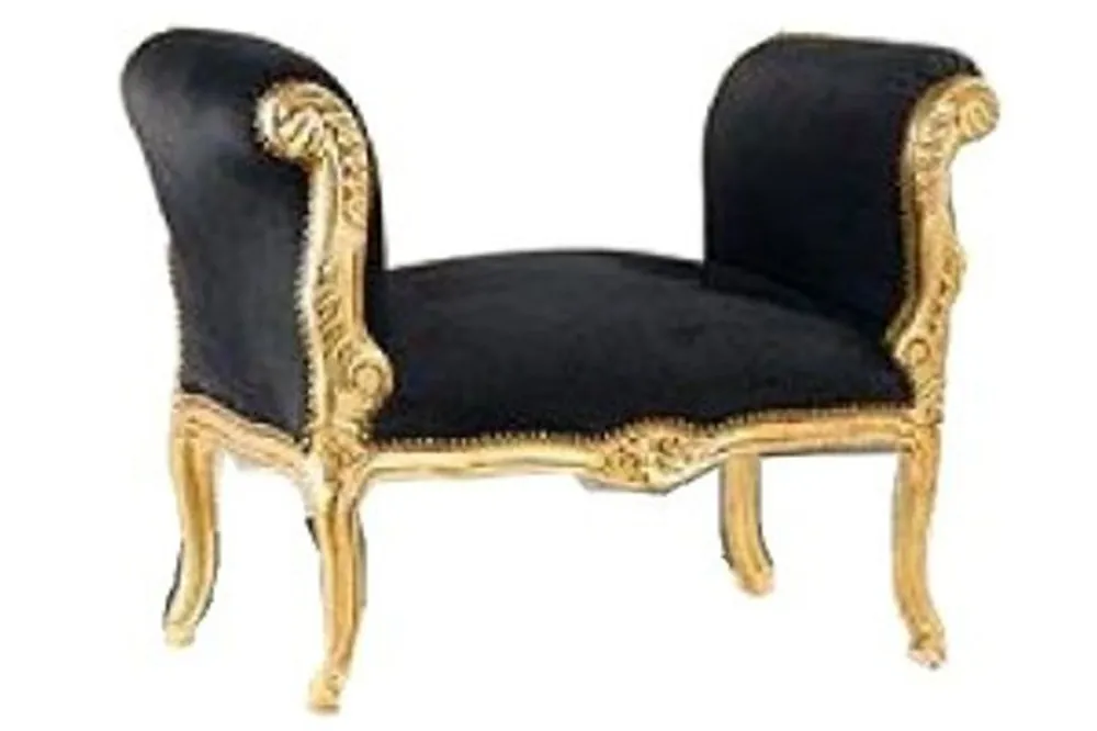 Casa tabouret Padrino baroque Tabouret noir / or - banc Mega-Angebot
