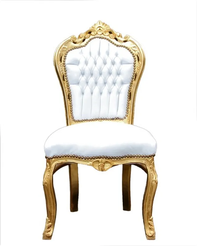 Dîner Casa Padrino baroque Chaise Blanc / Or - Mobilier antique Finale Aktion