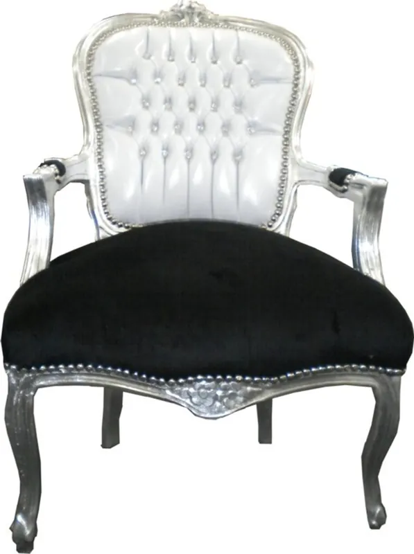 Solange Der Vorrat Reicht Casa Padrino Président Salon Baroque Blanc / Noir bling bling