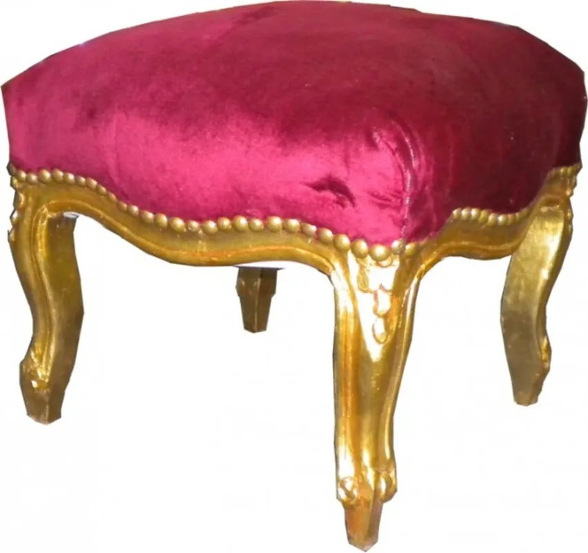 Direkt Vom Hersteller Baroque Bordeaux escabeau / Or